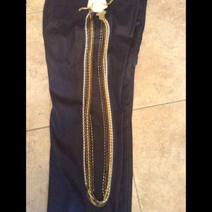 Multi row layered long necklace set NWT